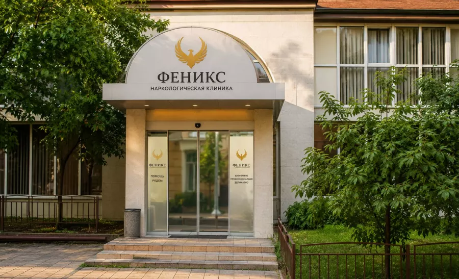 Вход в наркологическую клинику «Феникс» в Вольске